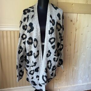 Modern Canvas Leopard Cardigan